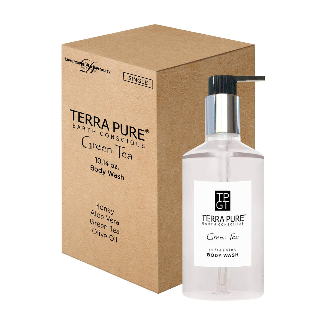 Terra Pure Hand and Body Wash, Retail Amenities, 10.14 oz (Single)