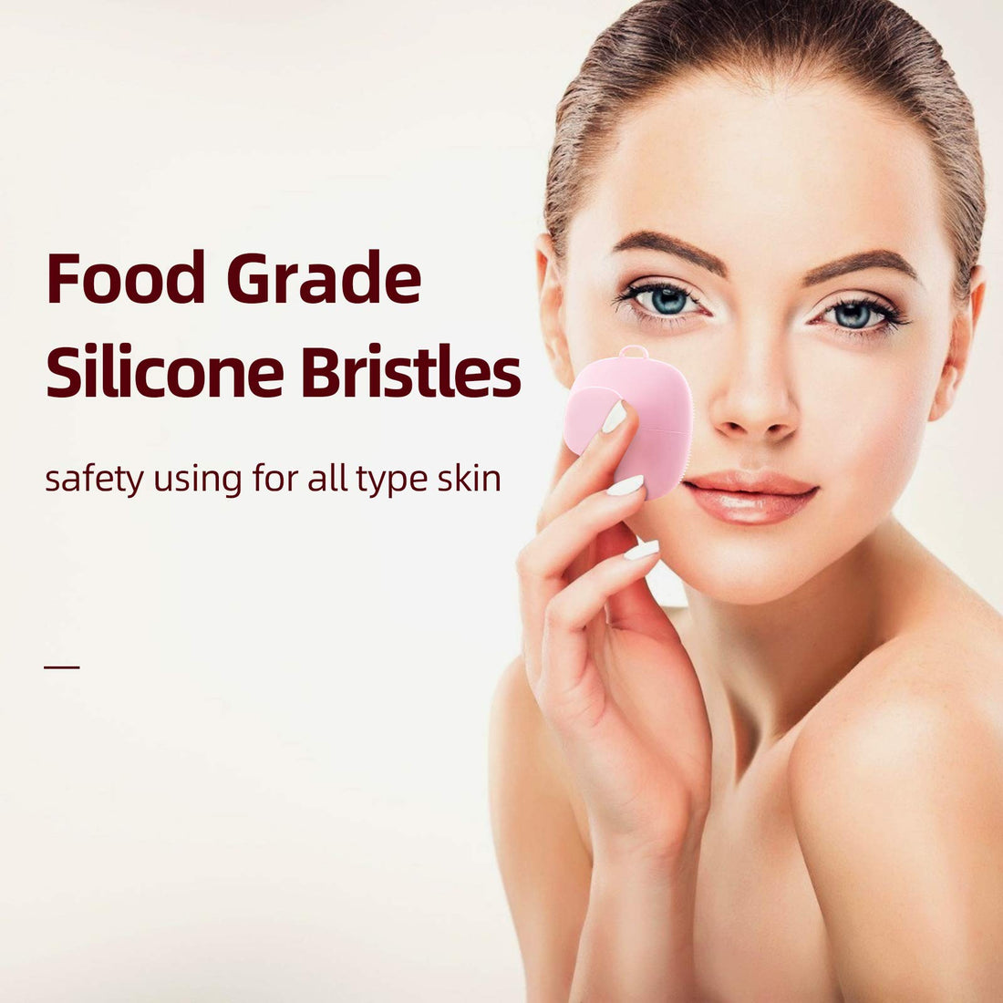 Facial Cleansing Brush Silicone, Face Wash Brush Manual Waterproof, Cleansing Skin Care Face Brushes for Cleansing and Exfoliating (black)