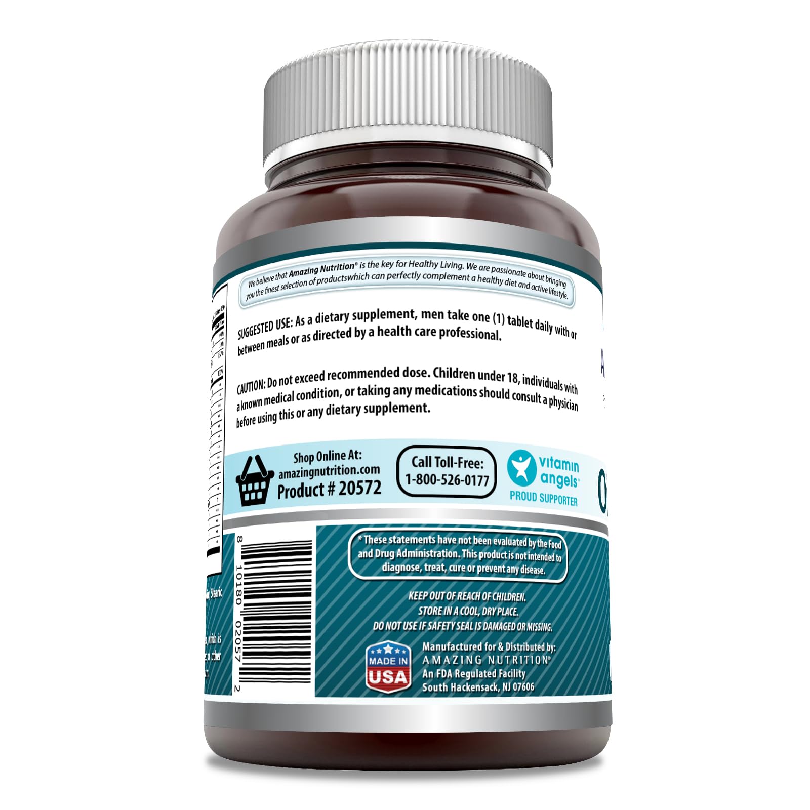 Amazing Formulas Men's One Multiple 150 Tablets | Multivitamin Supplement for Men | Perfect Blend of Vitamins, Minerals, 25 Million CFU Probiotics & More | Made in USA