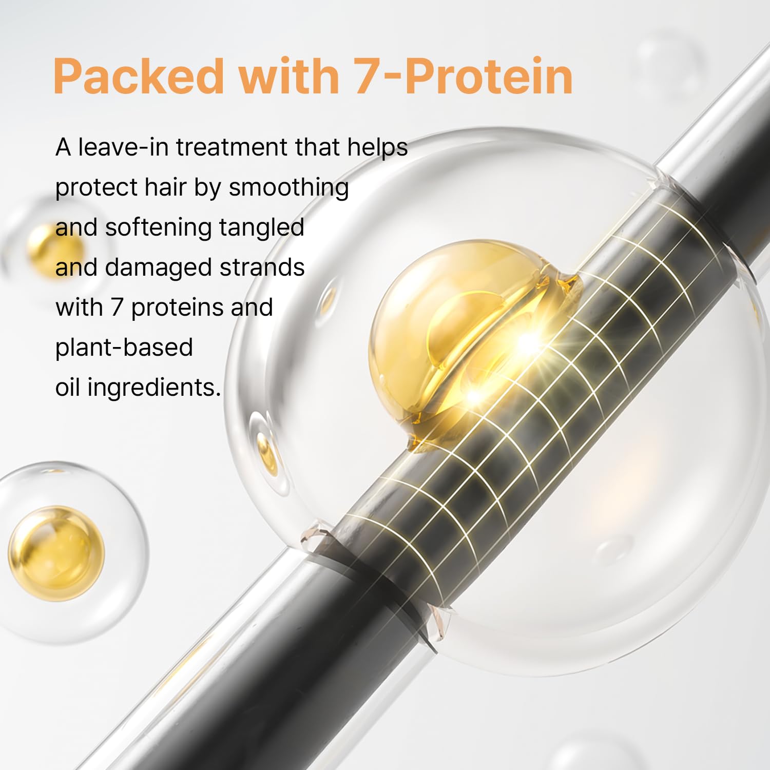 AVCA No Wash Protein Ampoule Treatment for Damaged, Dry, and Thin Hair Repair 200ml/6.76fl. oz.