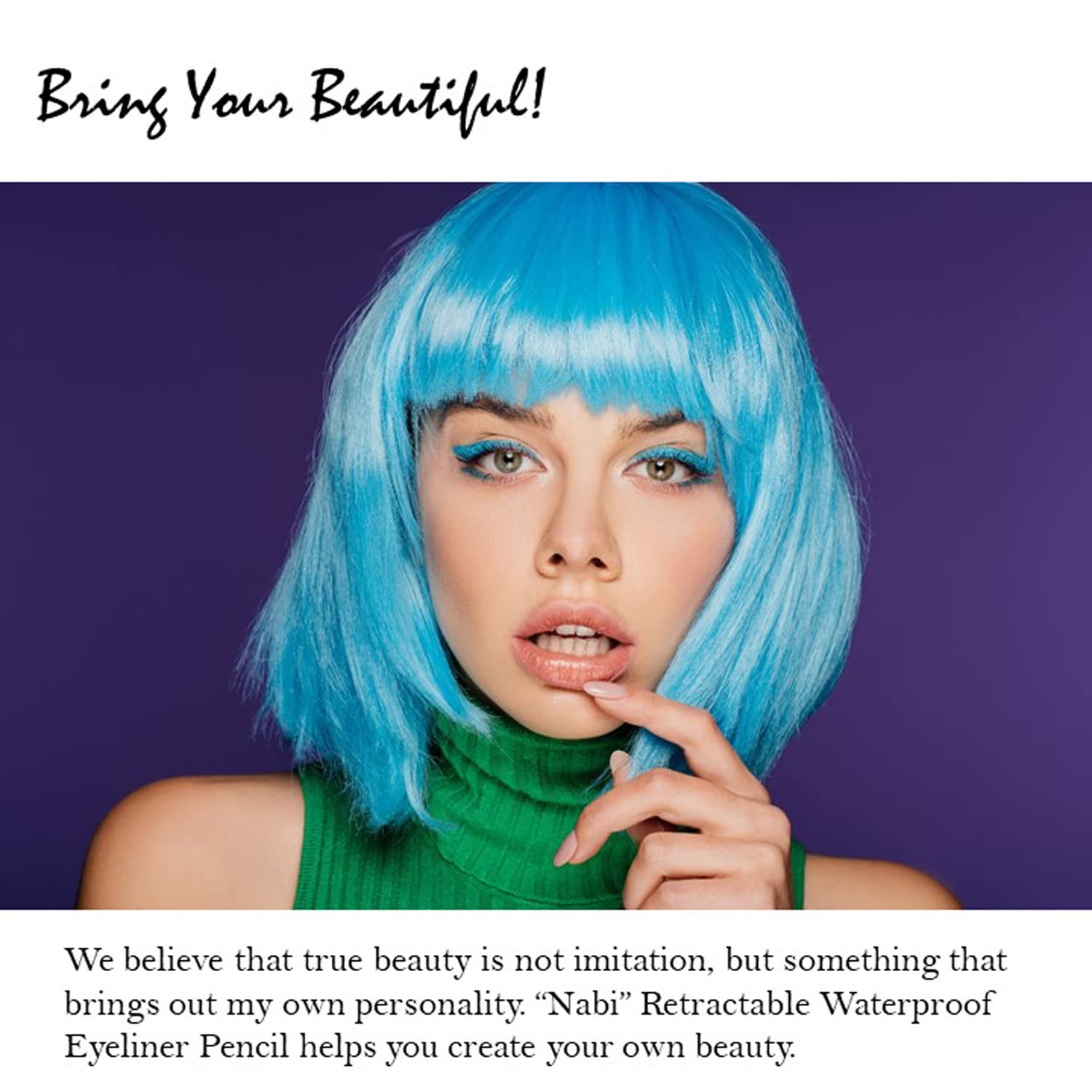 Beauty Spot (12pcs) Nabi Retractable Waterproof Eyeliner Pencil - Long Lasting Fade Resistant Formula - Quick Makeup Remover (Dark Black Brown)