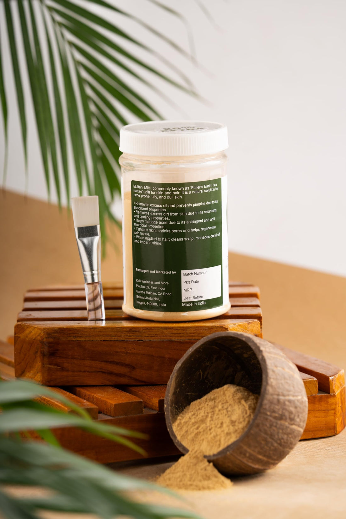 Kaili Wellness and mores 100% Natural Bentonite Clay 8oz, Fuller's Earth(Multani Mitti) for DIY Pore Cleansing Face Pack, Hair Mask & Body Detox. 25% (2 oz) extra!