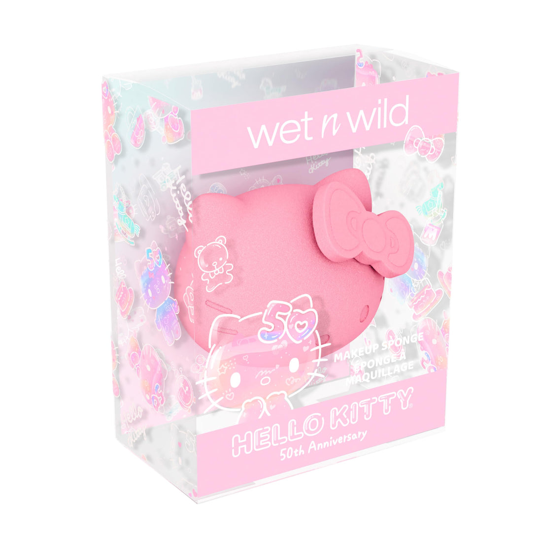 wet n wild Limited Edition Hello Kitty Makeup Sponge, 3D Pink Beauty Blender, Hydrophilic, Streak-Free Application
