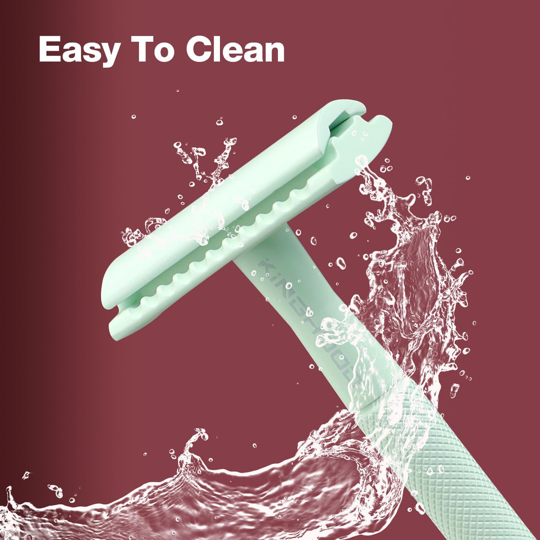 KINGHOOD Brass Safety Razor with 10 Blades,One Blade Razor Reusable Razor Eco-Friendly Razor Long Handle & Weighted Razor,Double Edge Razor Single Blade Razor for Sensitive Skin