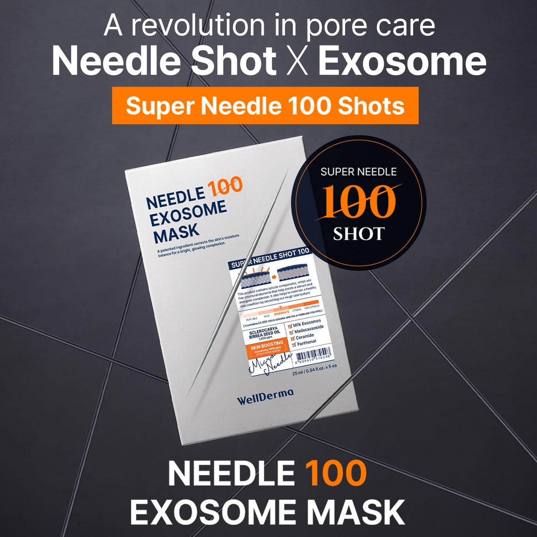WELLDERMA Spicule Shot 100 milk exosome Mask 5eaIntensive pore elasticity care Korean skin care