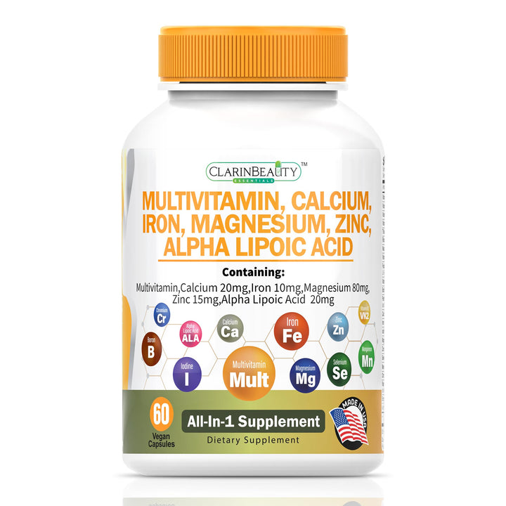 Advanced Multivitamin, Calsium, Iron, Magnesium, Zinc, with Vitamins A, C, D, C, B-12, K-2 & More for Heart Health, Energy, Metabolism, Muscle, Immune, Skin, Bone, & Eye Support