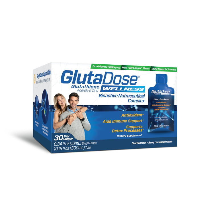 Liquid Glutathione Supplement, Lemon Berry Flavored Acerola Energy Booster w/Zinc, Daily Vitamins & Minerals Blended in Liquid Vials, Everyday Auto-Immune Support for Adults