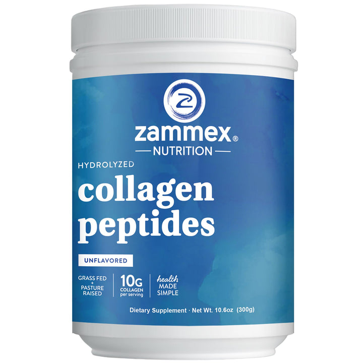 Zammex Premium Collagen Peptides Powder,Hydrolyzed Collagen Peptide for Women Men,Support for Hair Skin Nails, Joints Health,Grass Fed,Non-GMO,Keto Friendly,Gluten-Free,Easy to Digest,30 Servings