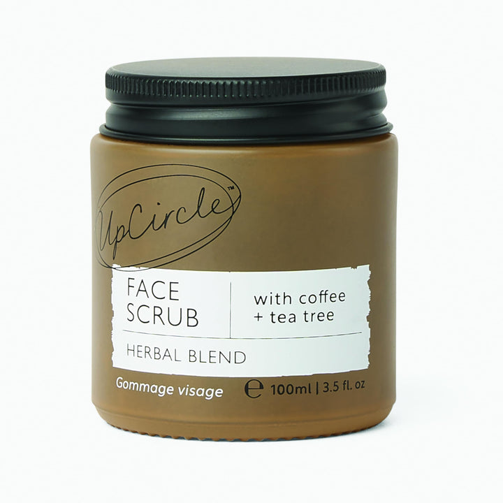 UpCircle Coffee Face Scrub - Herbal Blend For Oily Combination Skin 3.5oz - Natural, Vegan Face Exfoliator For Soft, Smooth Skin