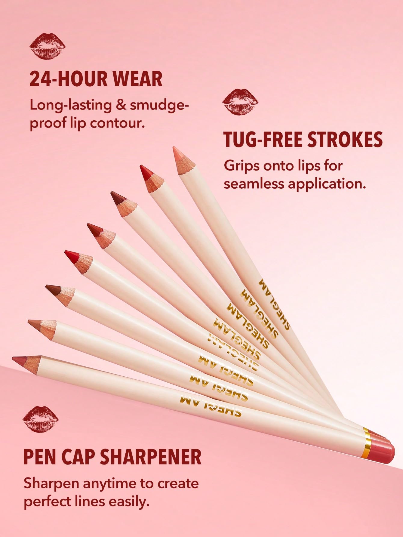 SHEGLAM Lip Facts Lip Liner Highly-Pigmented Pencil For Shaping & Sculpting Lips Long-Lasting Creamy Make Up-But First,Coffee
