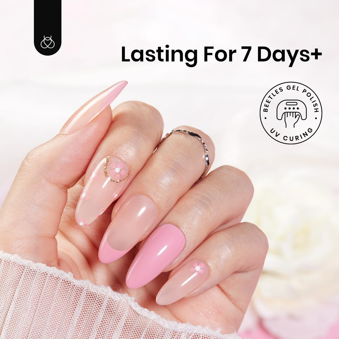 Beetles Peel-Off Gel Base Coat 15ml – Easy Removal Base Gel Nail Polish UV/LED Soak-Off, Damage-Free Low-Odor 7-10 Day Long-Lasting, Beginner & Salon Friendly