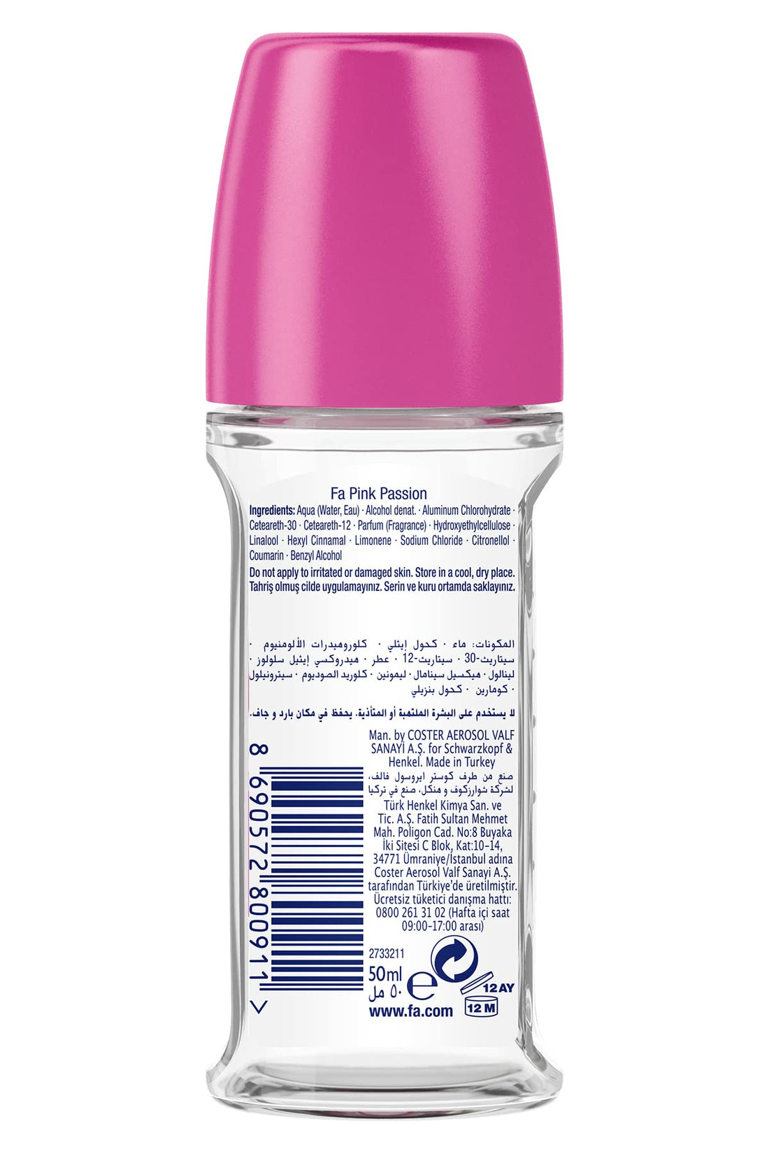 Fa Deodorant Roll-On Pink Passion Floral Fragrance Deodorants And Antiperspirants