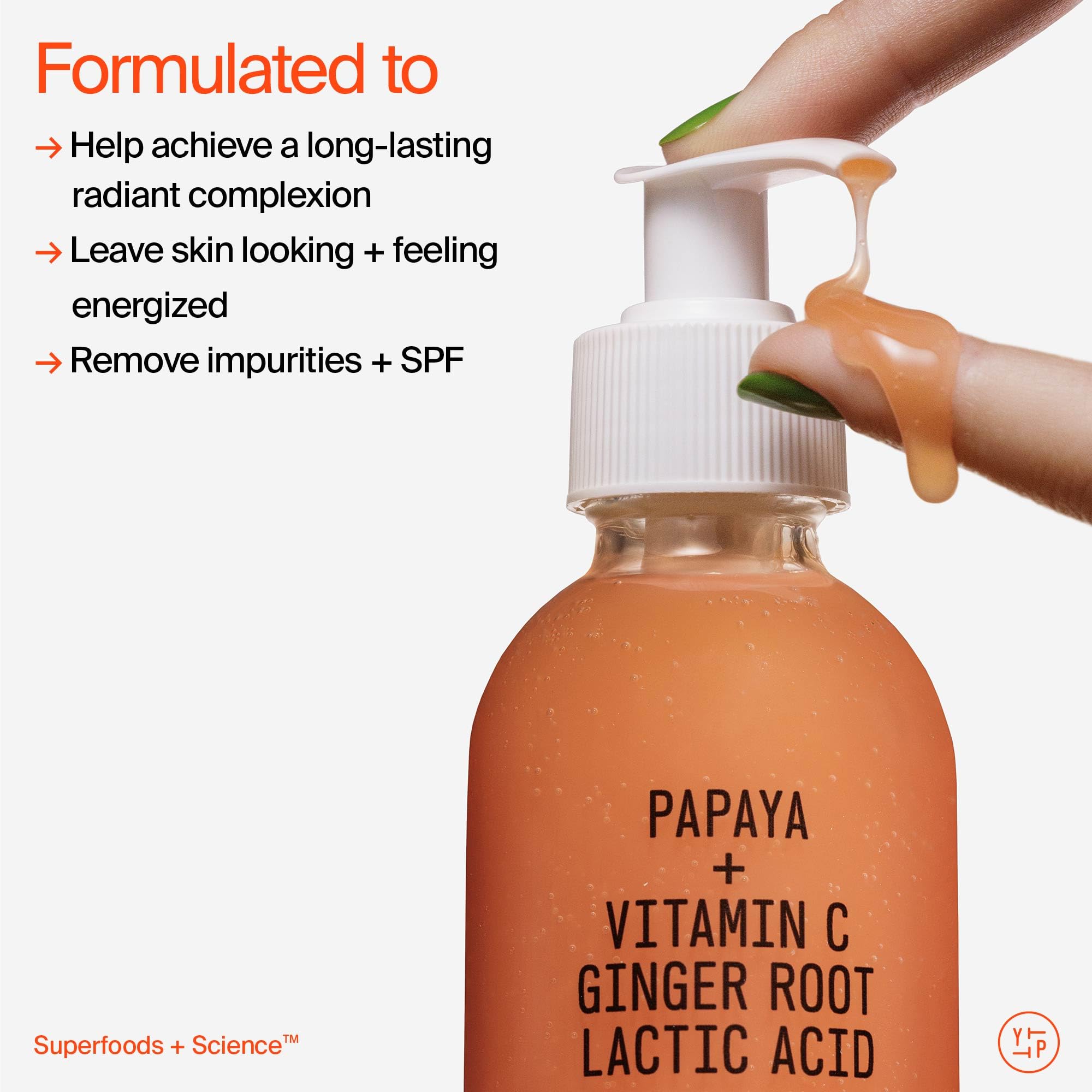 Youth To The People Superfruit Gentle Exfoliating Facial Cleanser (5 fl oz), Papaya and Vitamin C Face Wash, Exfoliate + Brighten, Radiant + Glowing Skin, Energizing Scent, Vegan