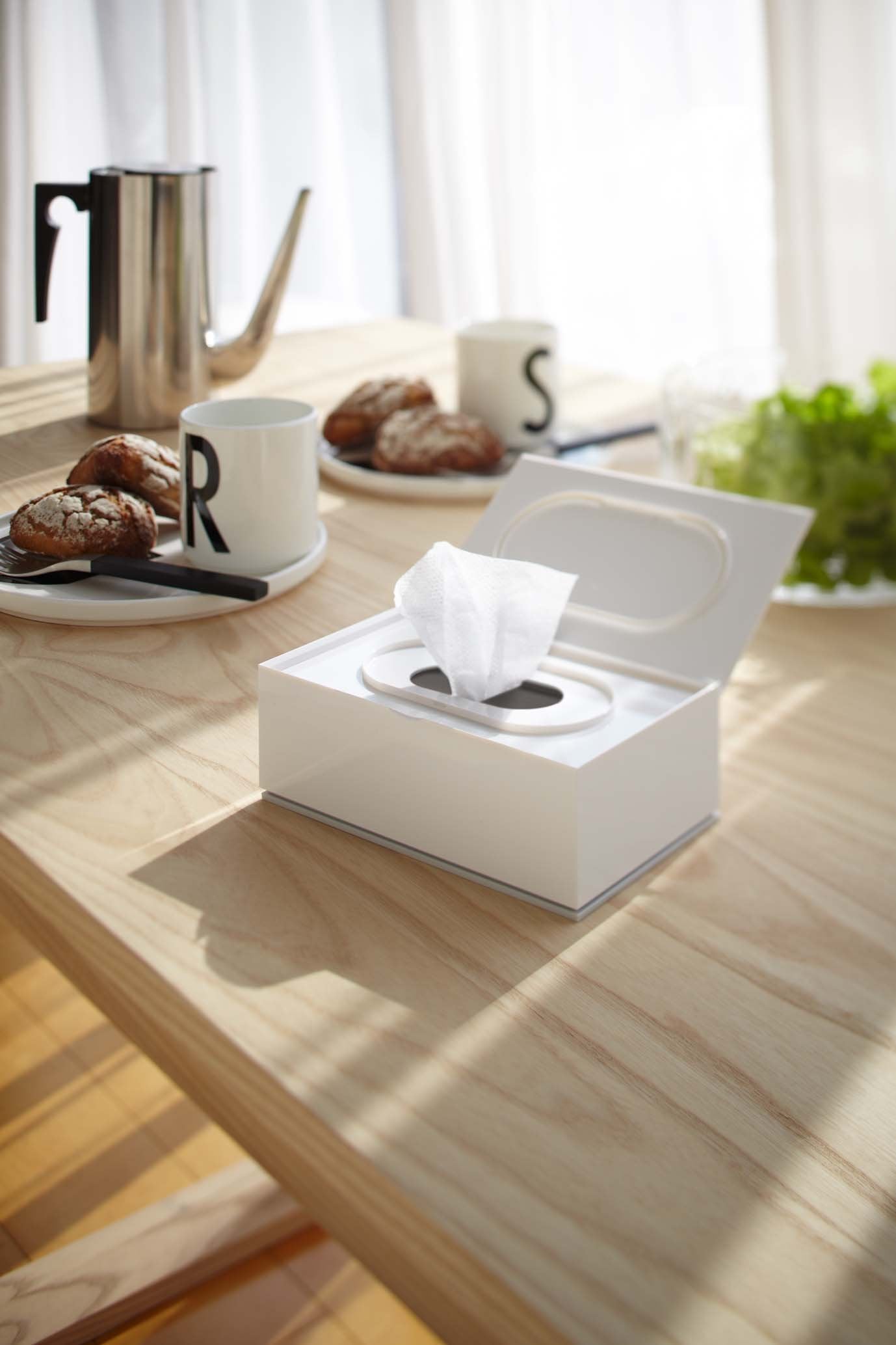 Yamazaki Industries Wet Tissue Case Veil White 7862