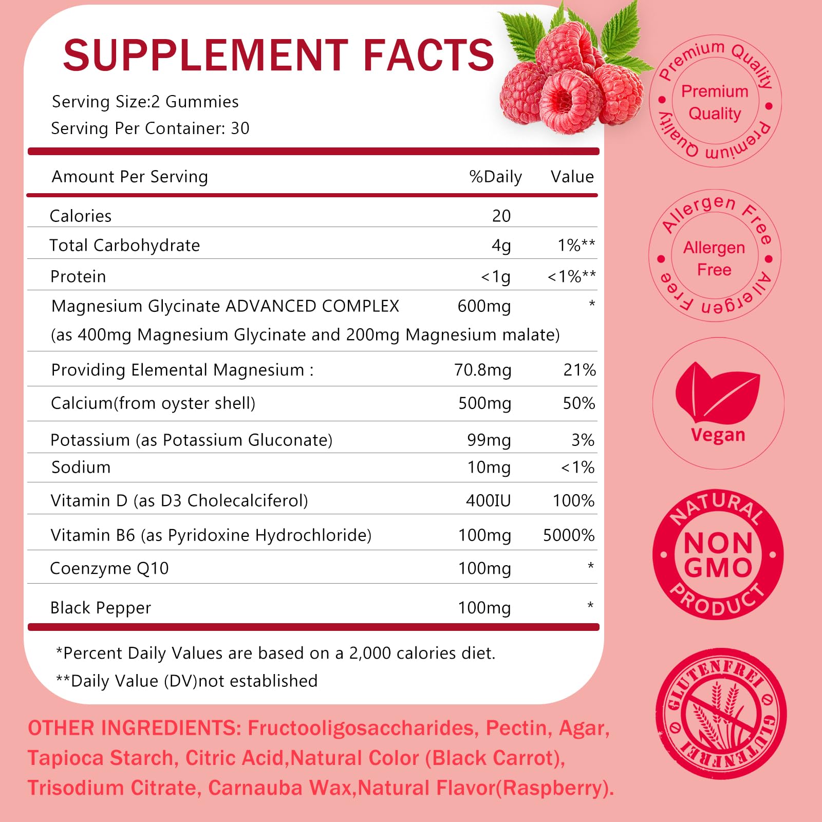 Magnesium Glycinate Gummies - Sugar Free Magnesium Supplements for Adults and Kids, High Absorption Magnesium Gummies with Magnesium Malate Gelatin Free (60 Count (Pack of 2))