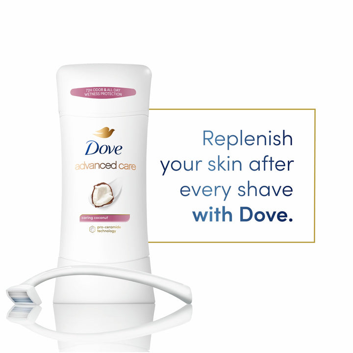 Dove Female 2.6 Oz, 4 Count , Cream Caring Coconut Advanced Care Antiperspirant, Caring Coconut 2.6 Oz, 4 Count, 4 Count