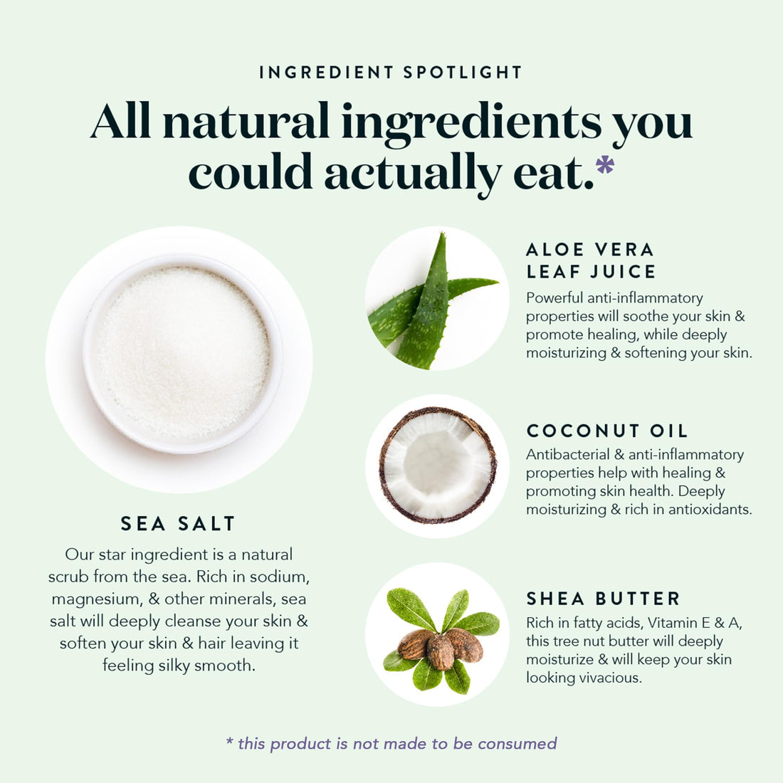 Bare Botanics 3 pc Body Scrub Gift Set - Ready to Gift Naturally Scented Sea Salt Scrub Made in Madison, WI - Formulated w/Skin Loving Moisturizers - Vegan, Cruelty Free Exfoliator w/a Cute Spoon