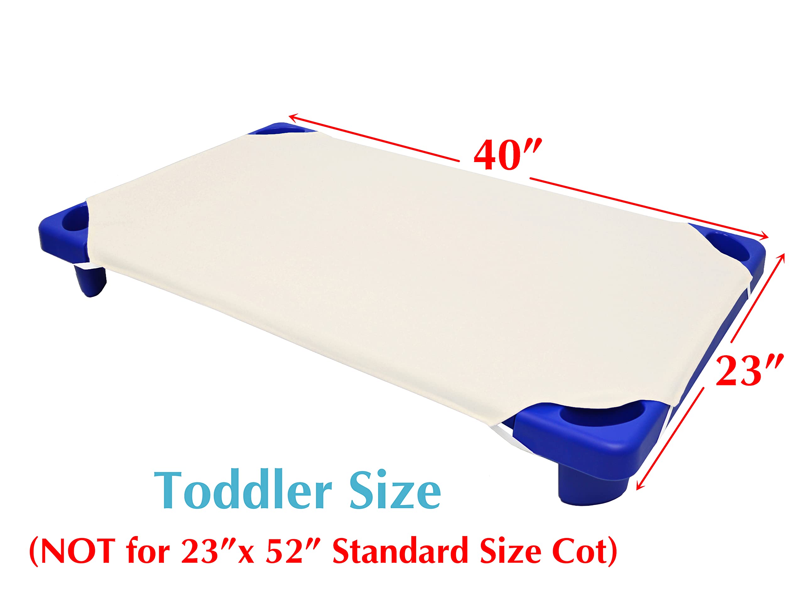 American Baby Company 100% Natural Cotton Percale Standard Daycare/Pre-School Cot Sheet, Cream, 23 x 40, Soft Breathable