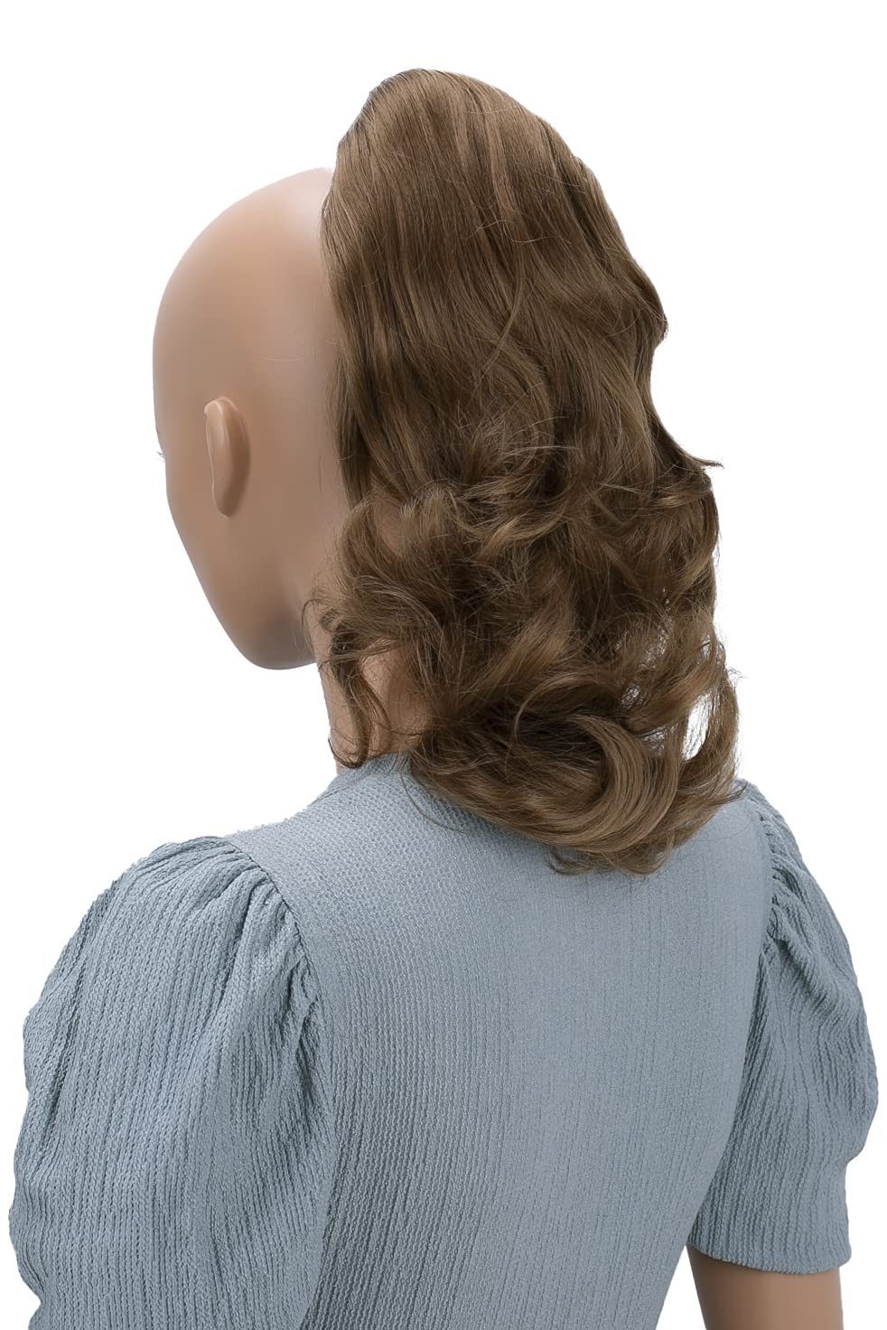 PRETTYSHOP 14Hair Piece Ponytail Extension Straight Light Curled Nature Looking Heat-Resisting Different Colors (medium brown H85_12)