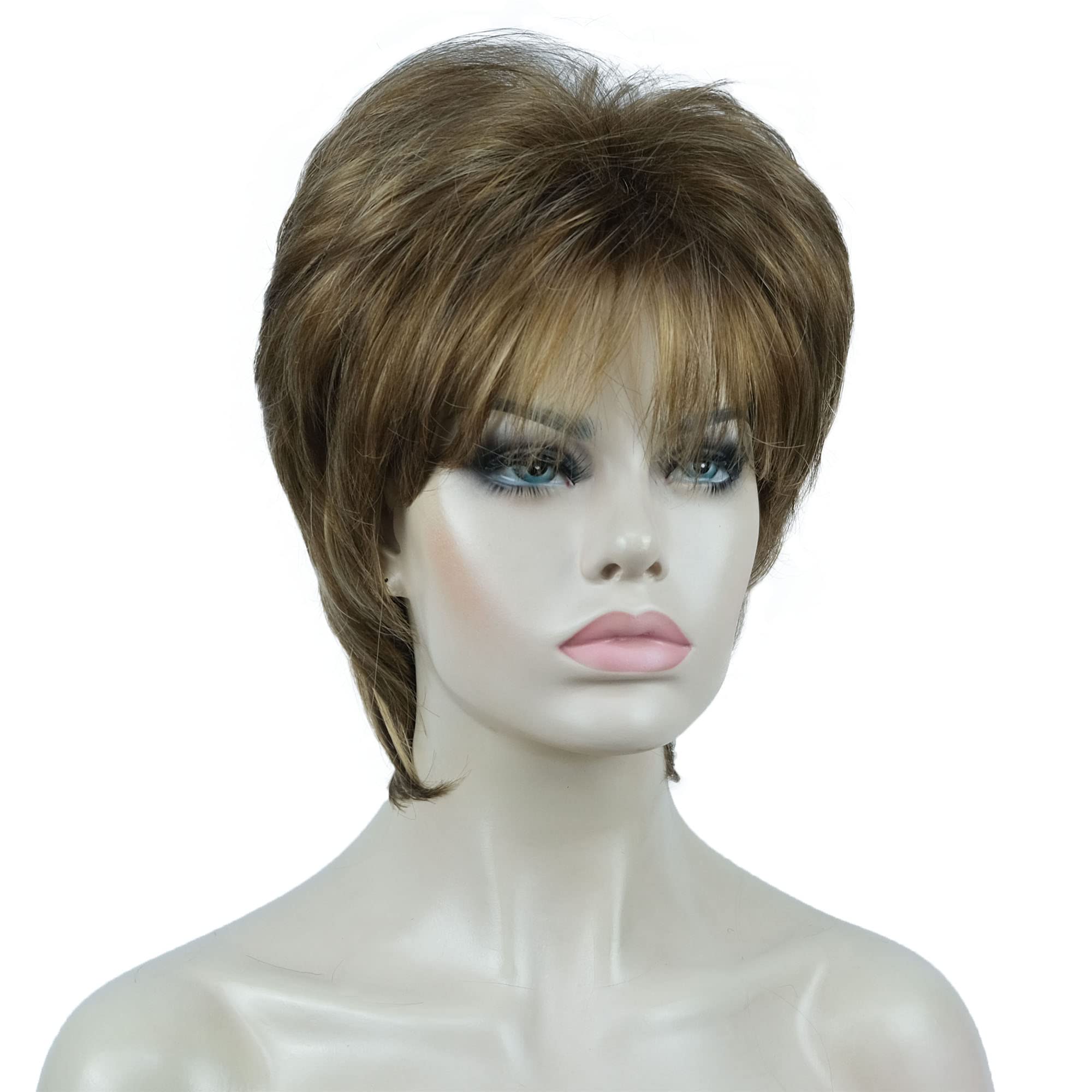 #V6: Aimole Short Layered Body Wave Wigs Synthetic Women'S Wig Full Hair #V6