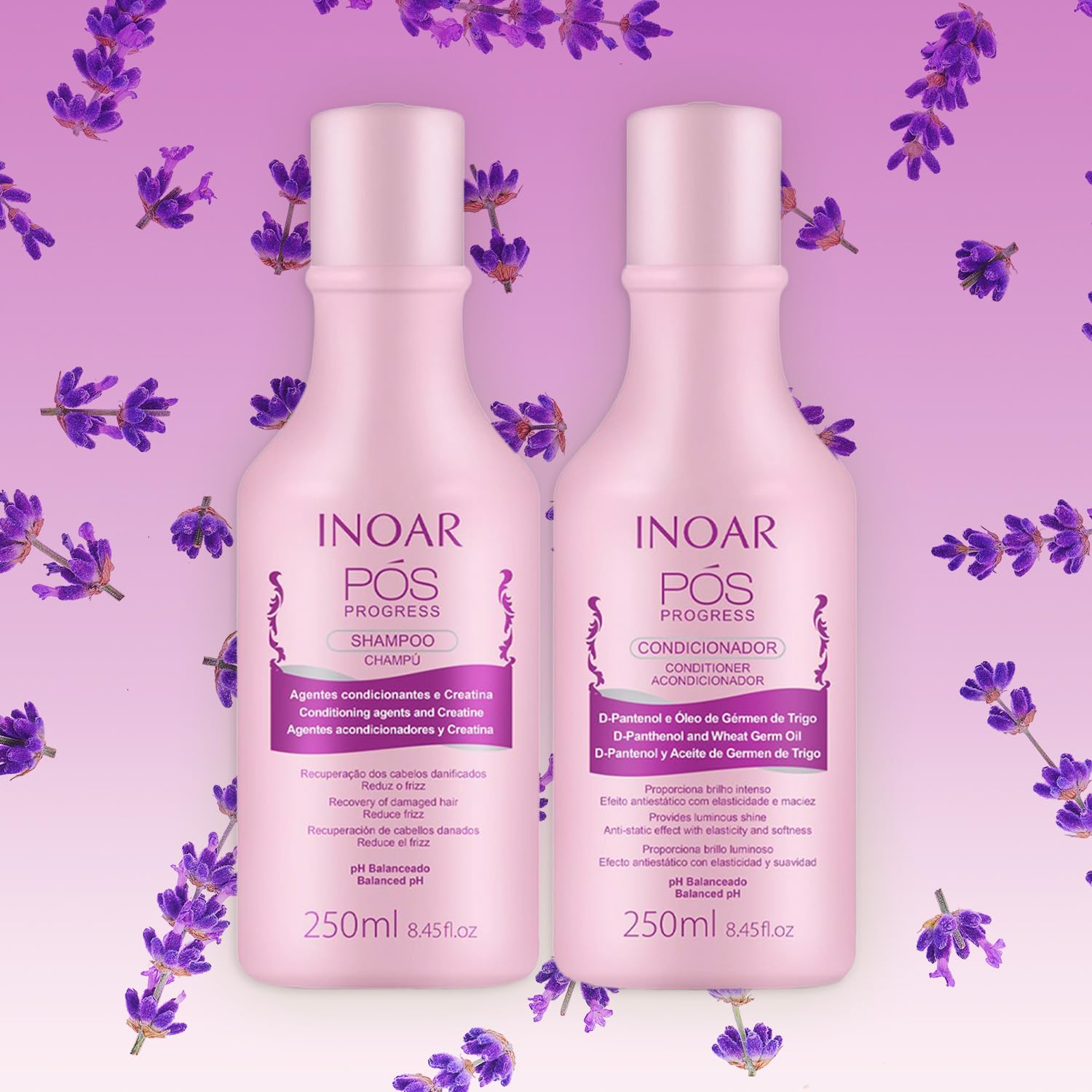 Inoar Professional - POS Progress Shampoo & Conditioner - 250ml / 8.45oz