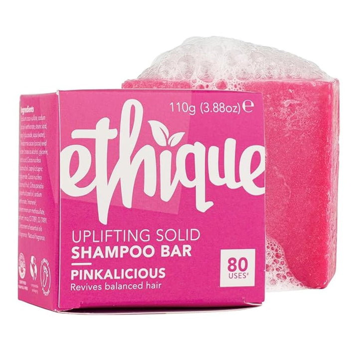 Ethique Eco-Friendly Shampoo Bar for Normal Hair with Grapefruit & Vanilla Scent, Pinkalicious 3.88 oz