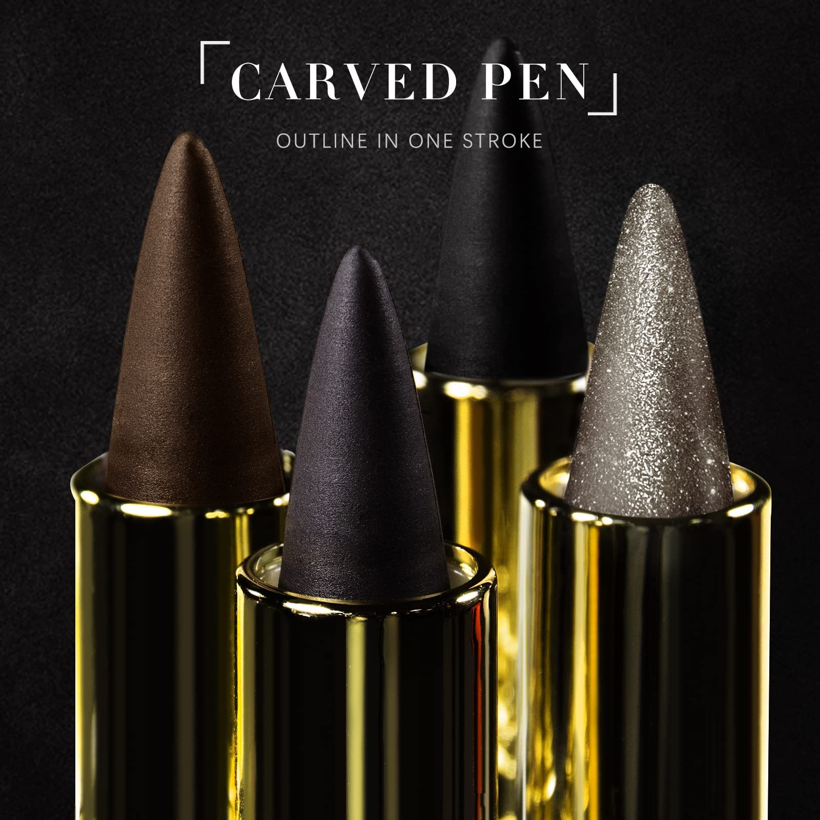 UNIFULL 4 color Gel Eyeliner, Cream Eyeliner Tool Smudge Proof Eyeliner Pencil Matte Black Eyeliner Pencil Tattoo Eyeliner Pen Eyeliner Gel Stick Makeup Eye-liners for Women(4 color)