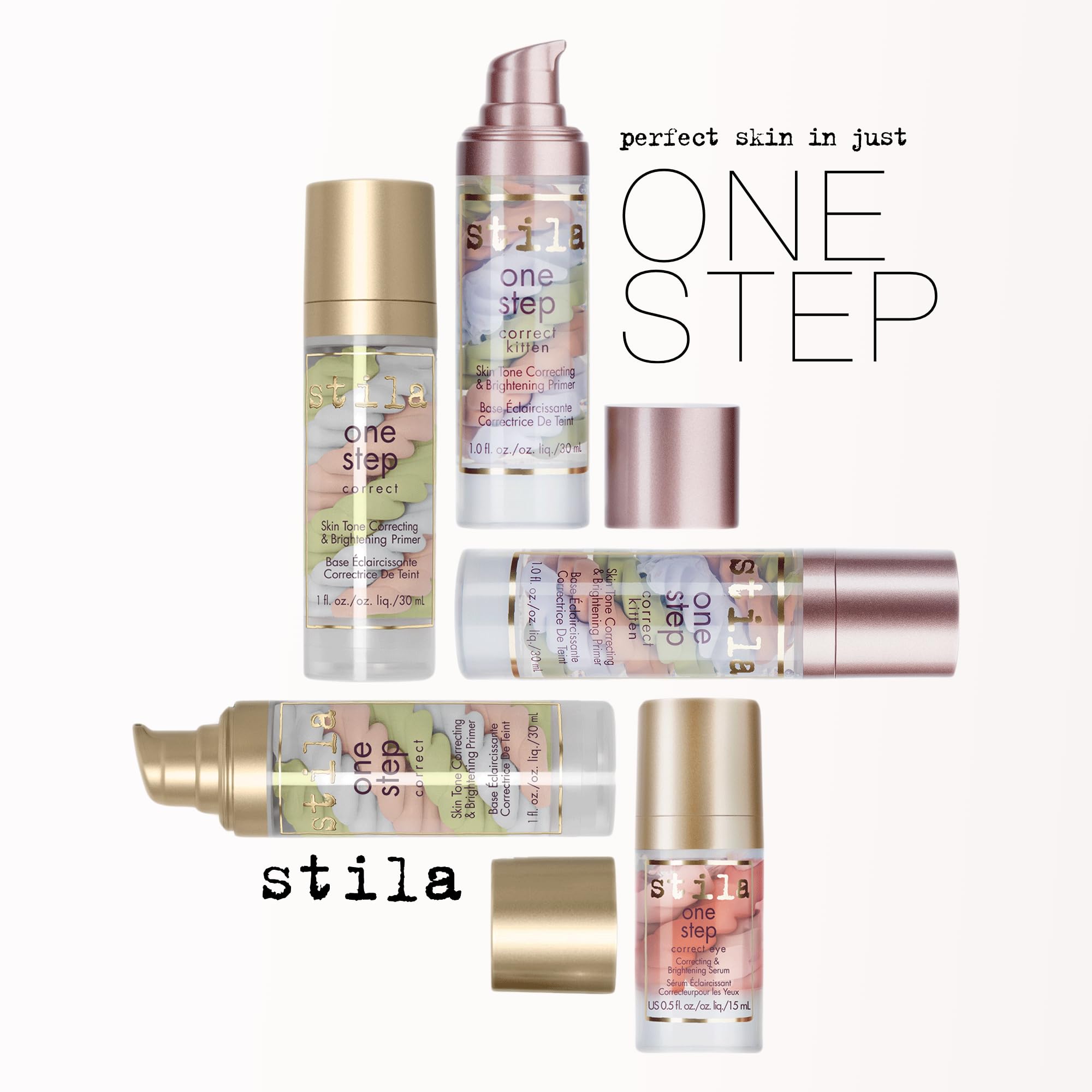 stila One Step Correct KITTEN Skin Tone Correcting & Brightening Primer, 1 oz.