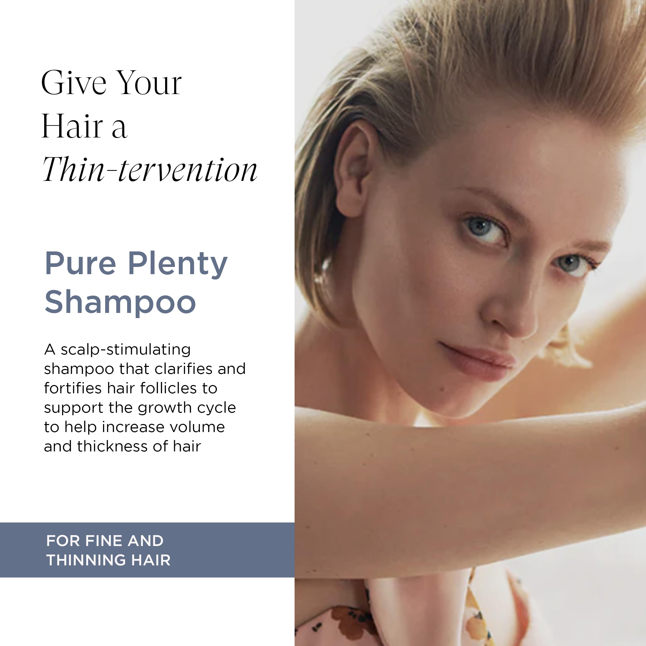 Intelligent Nutrients Pure Plenty Shampoo, Clarifies and Fortifies Fine, Thinning Hair, Organic Scalp-Stimulating Formula, Vegan, 8.5 Oz