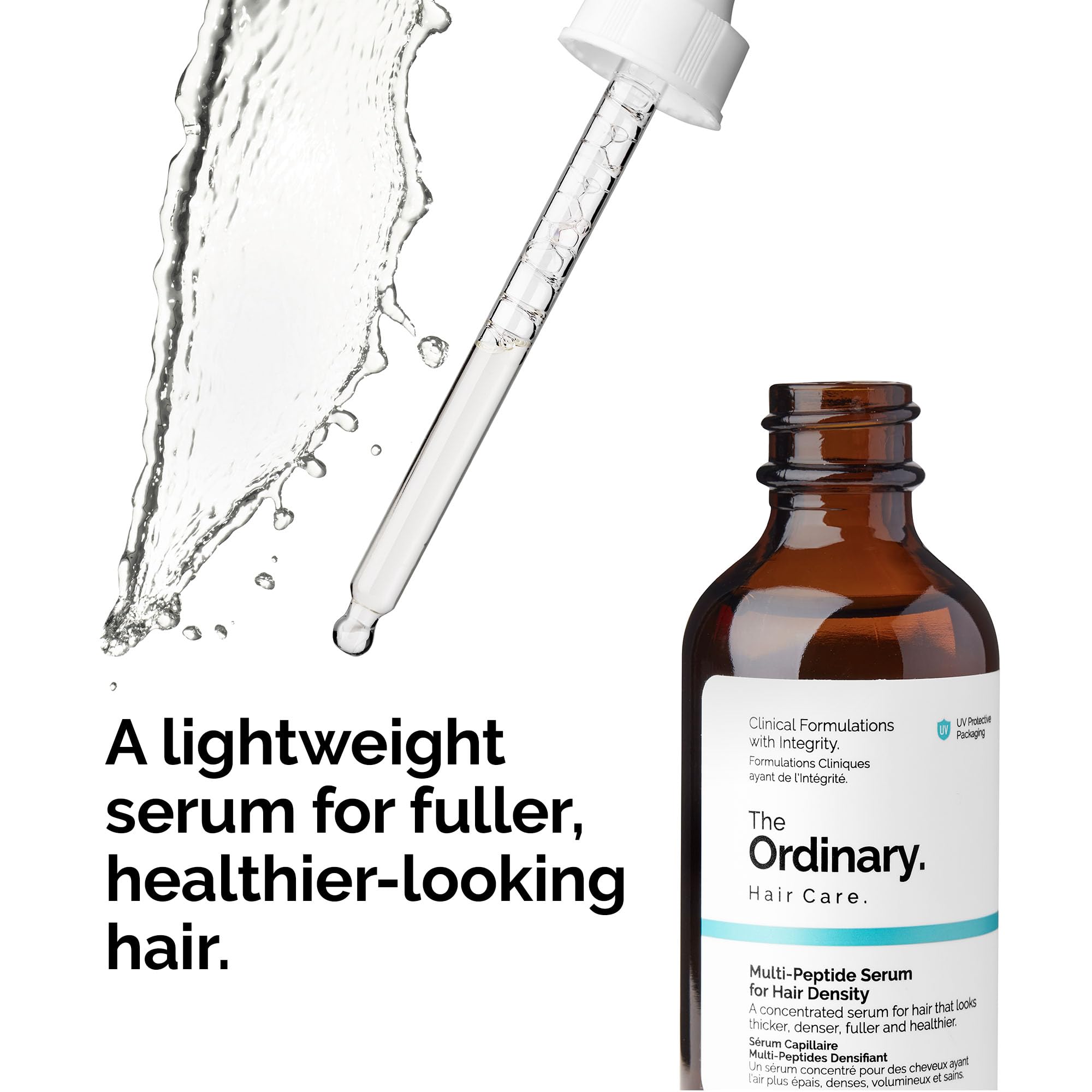 The Ordinary Multi-Peptide Serum for Hair Density, Peptide-Powered Formula for Thicker, Fuller Looking Hair, 2 Fl Oz
