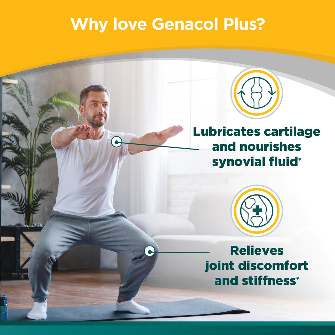 Genacol Glucosamine & Collagen Joint Supplement Glucosamina Colageno Hidrolizado Capsules | Lubricates Joints, Reduces Joint Discomfort, Maintains Optimum Joint Health Plus 90 Capsules