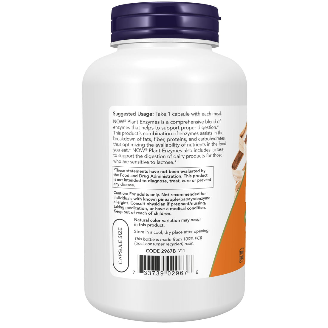NOW Foods Supplements, Plant Enzymes with Lactase, Protease, Papain and Bromelain, 240 Veg Capsules