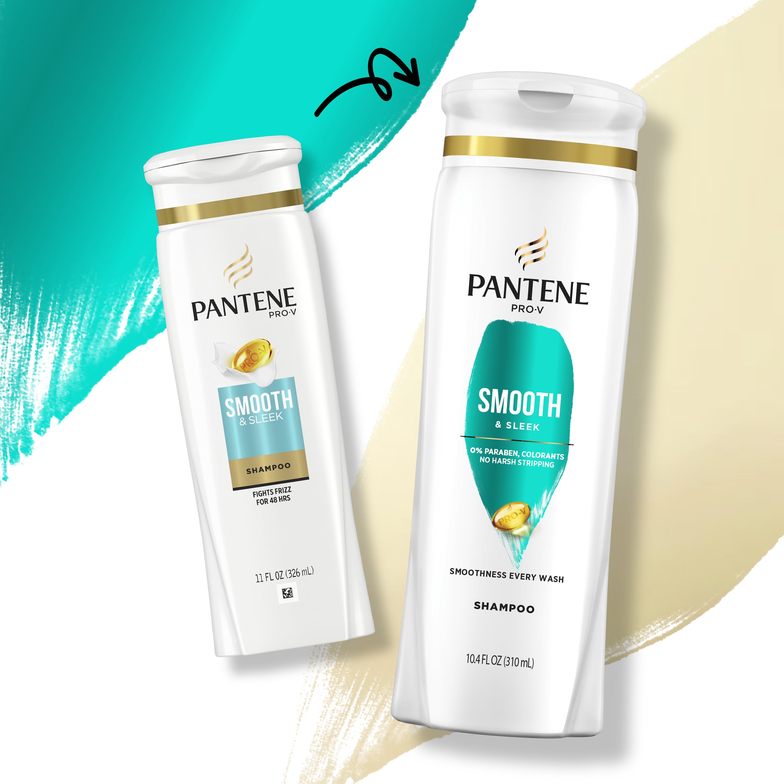 Pantene Pro-V Smooth & Sleek Duo Set Shampoo & Conditioner 12.6 Fl Oz