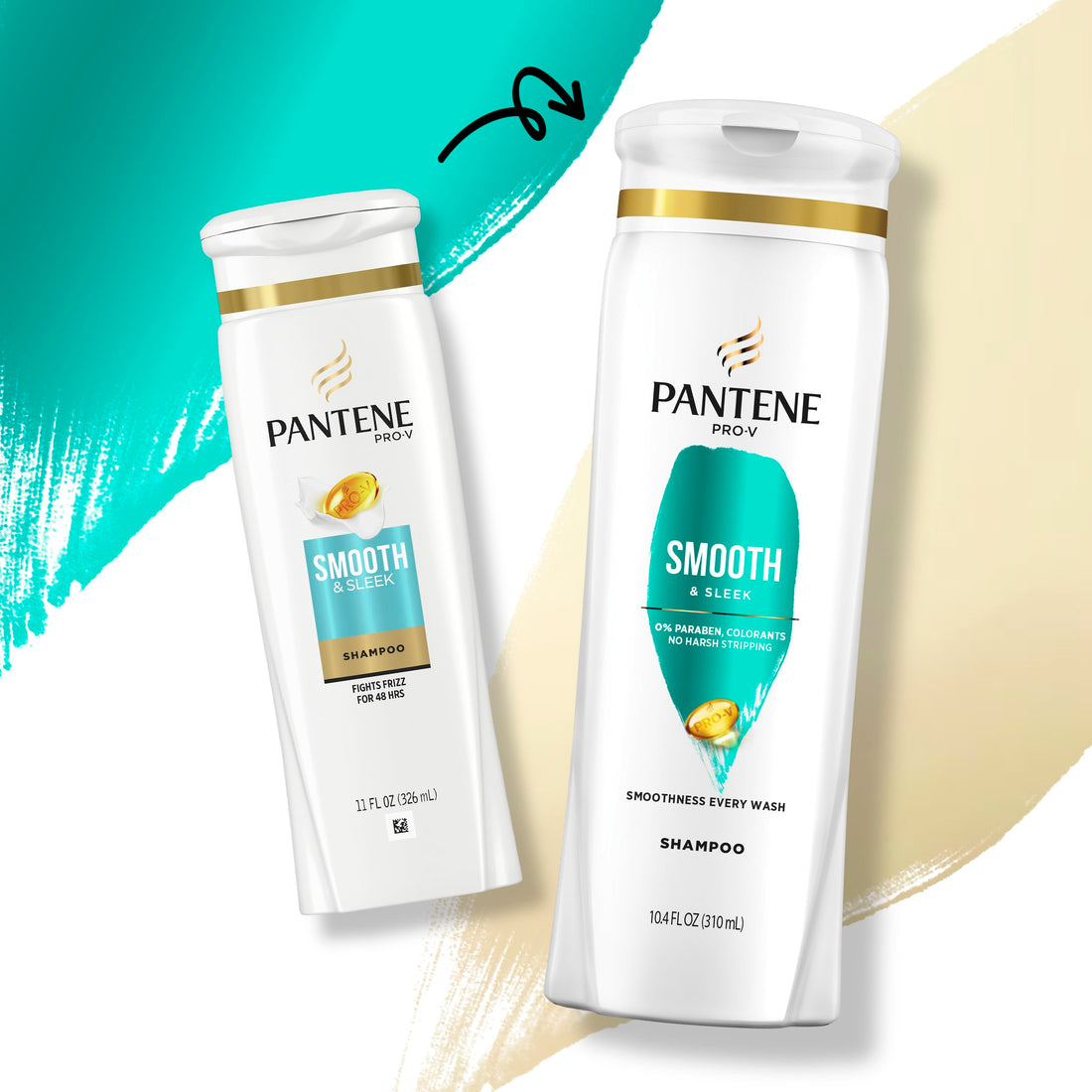 Pantene Pro-V Smooth & Sleek Duo Set Shampoo & Conditioner 12.6 Fl Oz