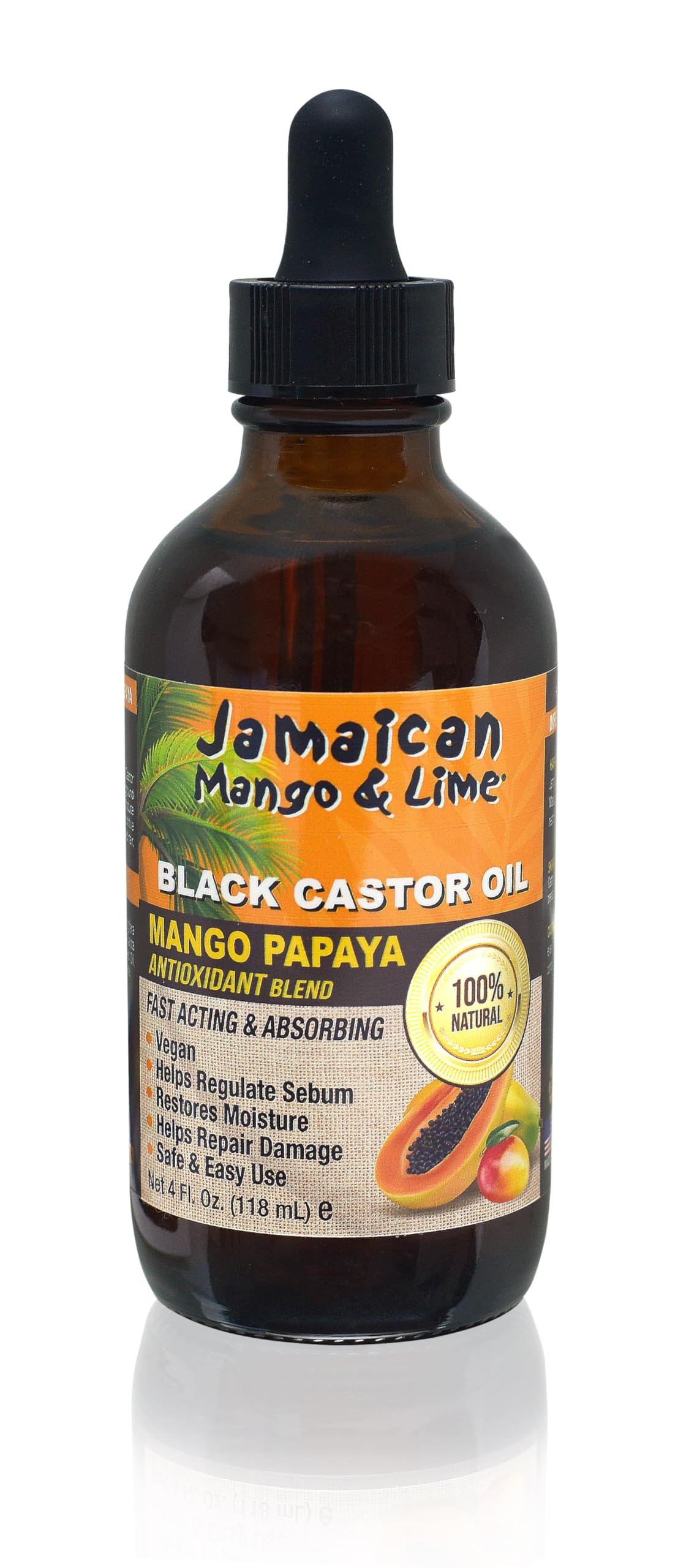 Jamaican Mango & Lime Black Castor Oil (Mango Papaya) 4oz