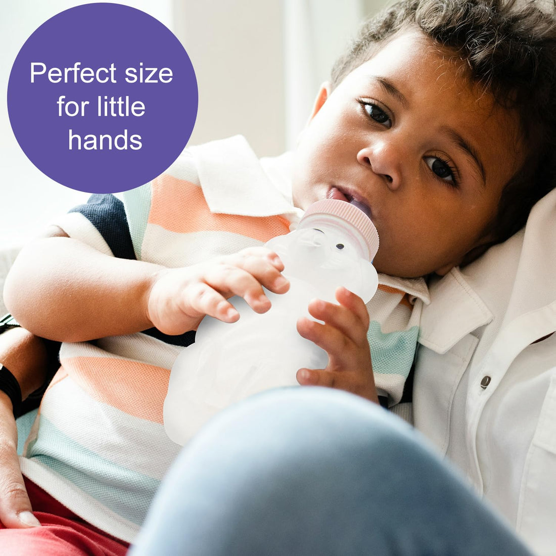 Honey Bear Straw Cups, Juice Bear Bottle Drinking Cup Long Straws with 4 Flexible Straws & Cleaning Tools, 8-Ounce Therapy Sippy Bottles for Speech and Feeding Training, Food-Grade & BPA Free 2 Pack