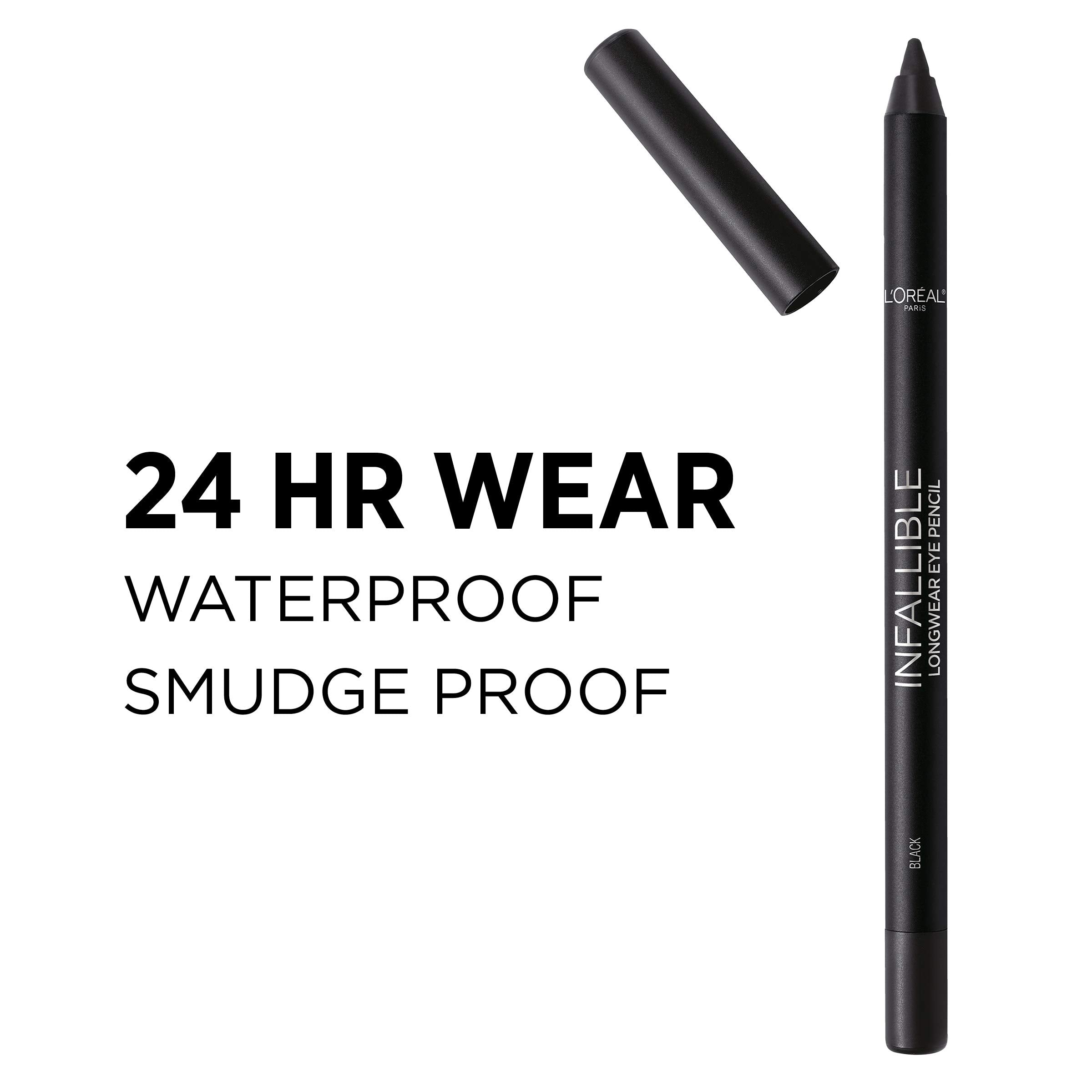 L'Oreal Paris Makeup Infallible Pro-Last Pencil Eyeliner, Waterproof and Smudge-Resistant, Glides on Easily to Create any Look, Burgundy, 0.042 oz.