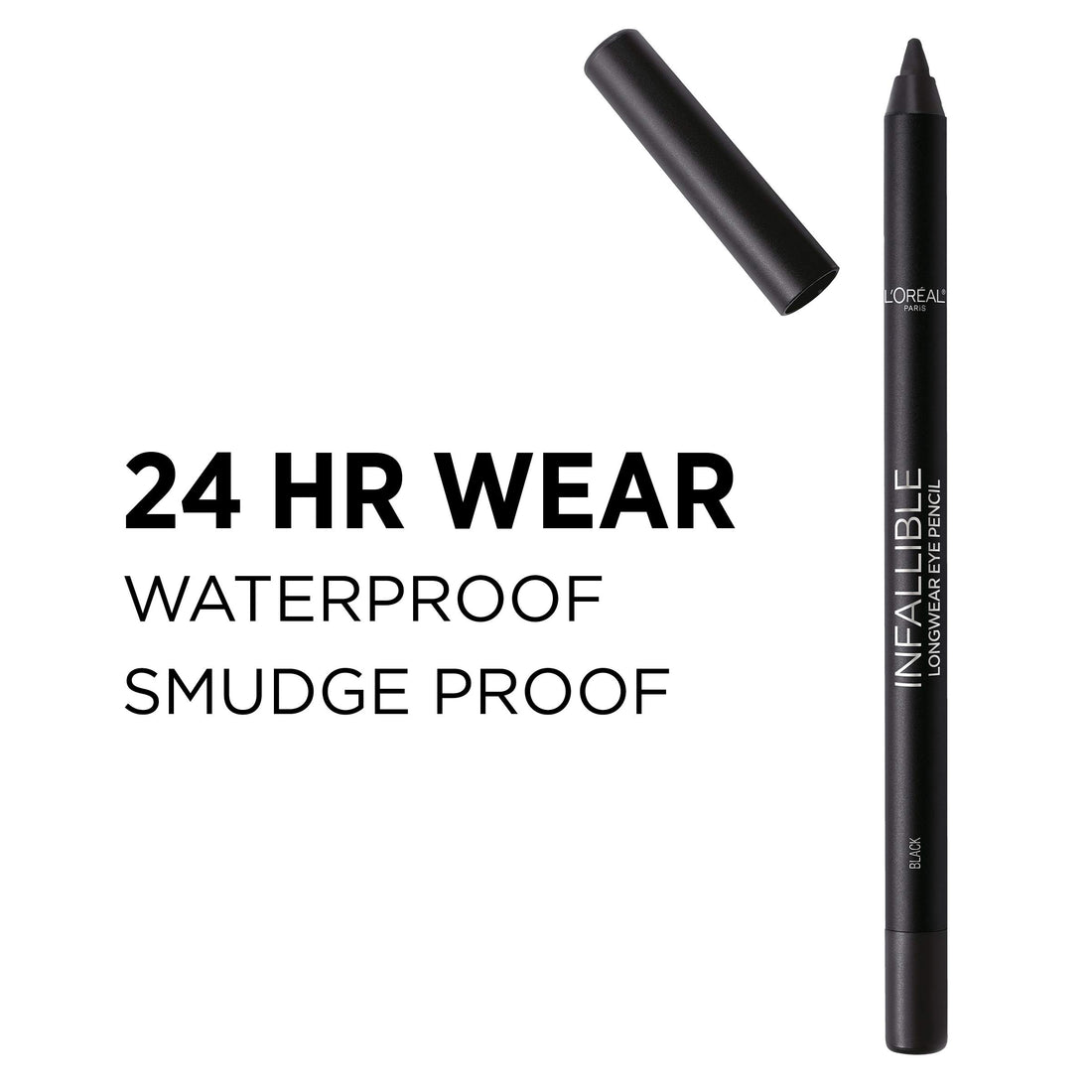 L'Oreal Paris Makeup Infallible Pro-Last Pencil Eyeliner, Waterproof and Smudge-Resistant, Glides on Easily to Create any Look, Burgundy, 0.042 oz.