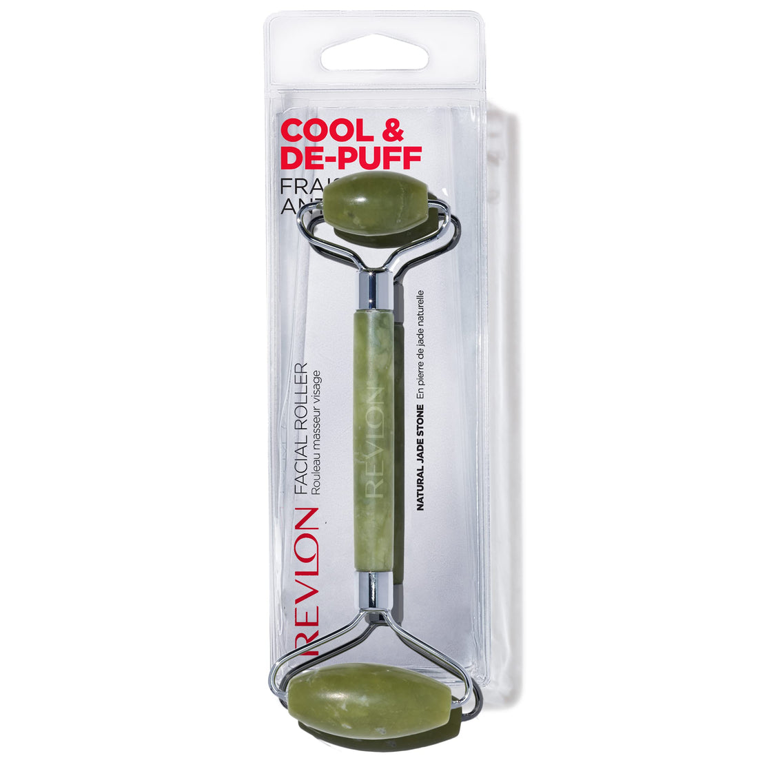 Revlon Jade Stone Facial Roller, Dual-Sided Face Massager to Cool and De-Puff