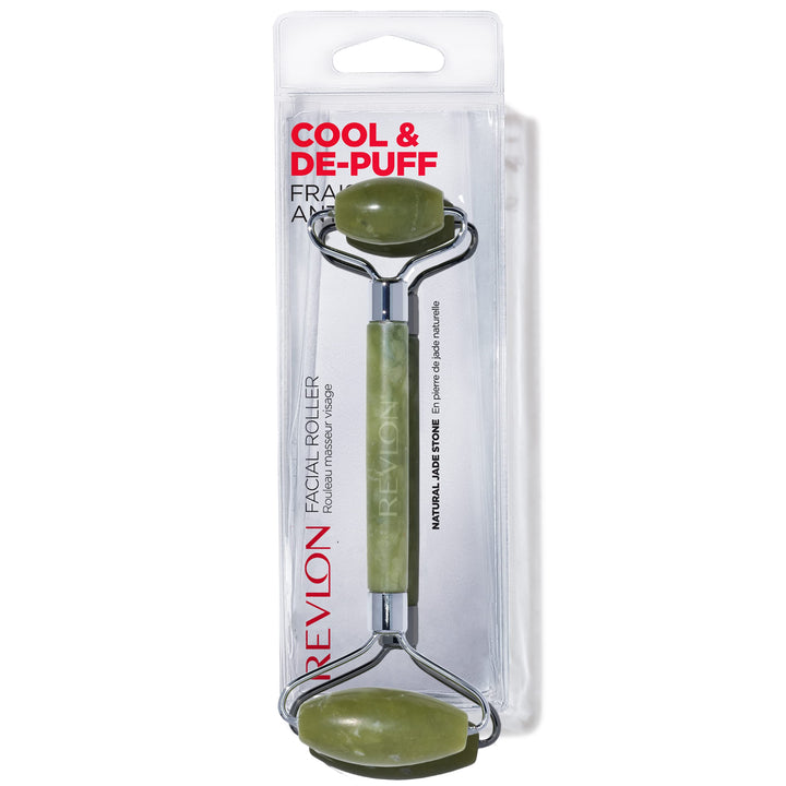 Revlon Jade Stone Facial Roller, Dual-Sided Face Massager to Cool and De-Puff