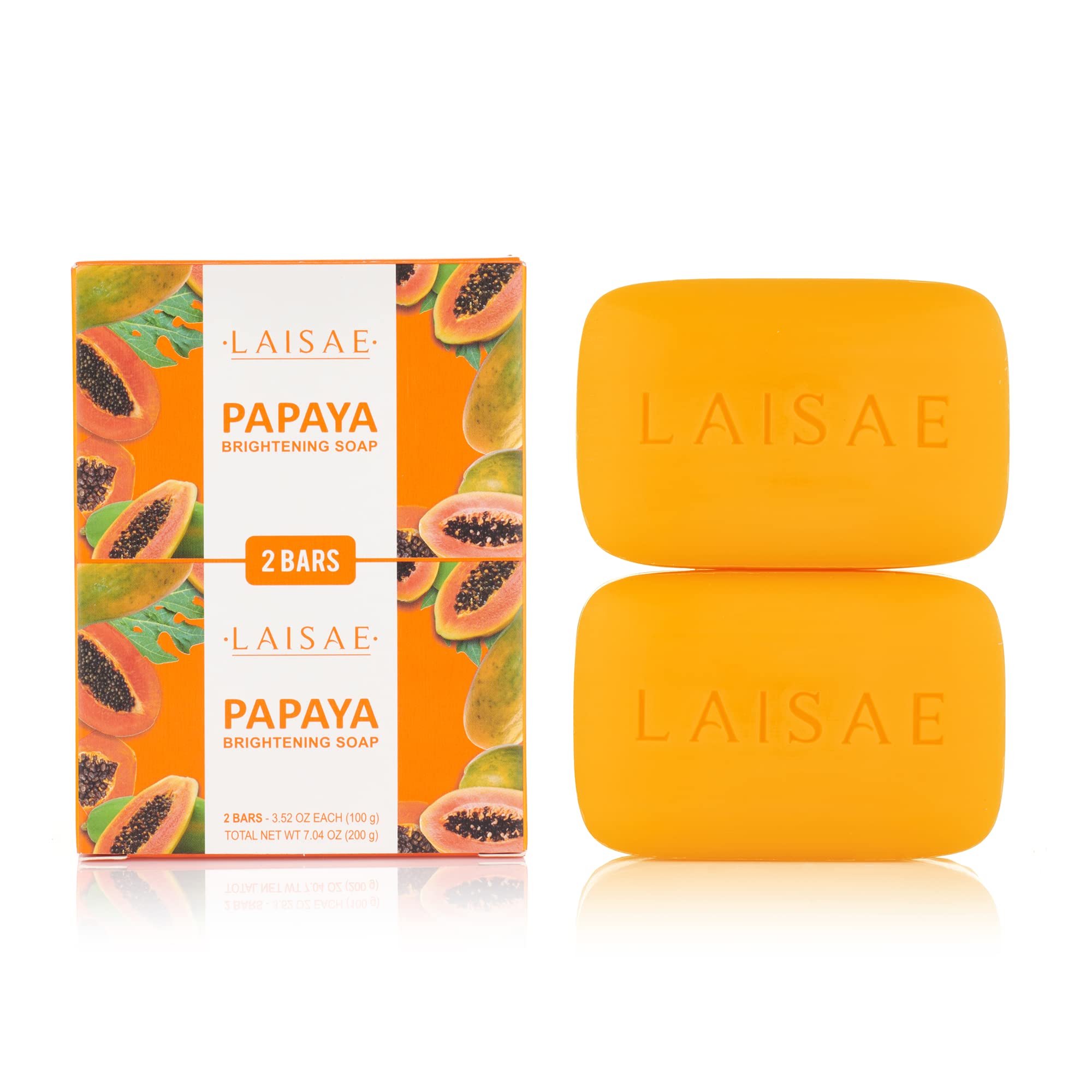 Papaya Whitening Soap - For Natural Skin Lightener - Help Exfoliates & Cleanses Body-Facial - Eliminates Acne Scars, Age Spots, Discoloration & Fine Lines - Suitable For All Skin Types
