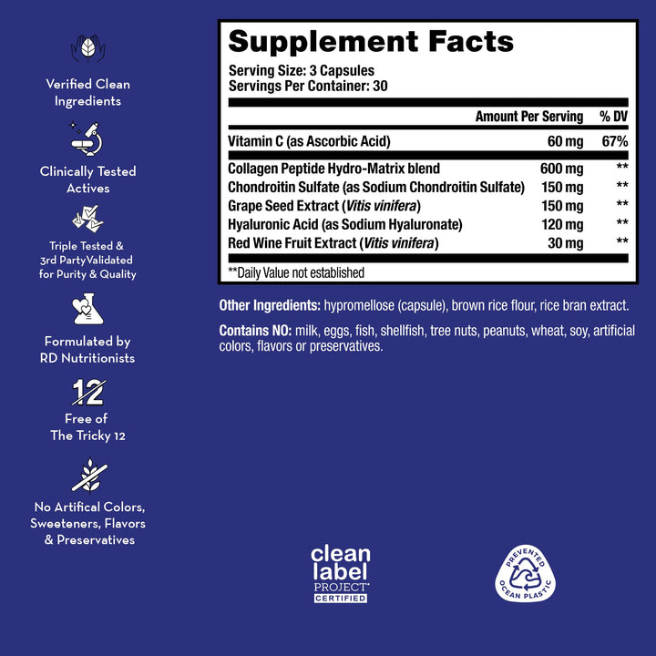 HUM Collagen Love Skin Supplement - Collagen Peptides w/Hyaluronic Acid & Vitamin C, Supports Firm Skin & Helps Minimize Signs of Aging - Skin Supplements for Women and Men (90-Count)