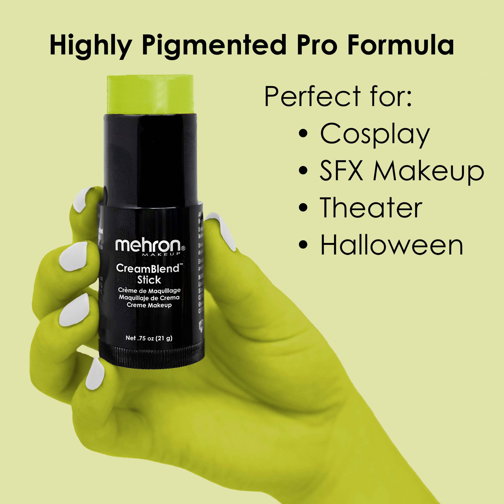 Mehron Makeup CreamBlend Stick (.75 oz) (OGRE GREEN)