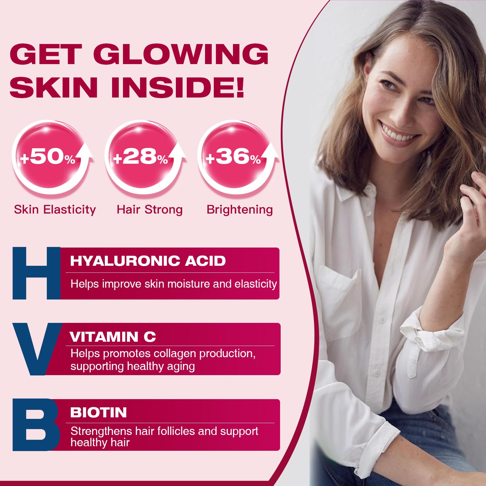 Multi Collagen Peptides Powder with Probiotics - Type I II III V X - Hydrolyzed Collagen Peptides with Multivitamins, Hyaluronic Acid & Biotin - Support Skin Hair Nail Joints & Gut, 35 Servings