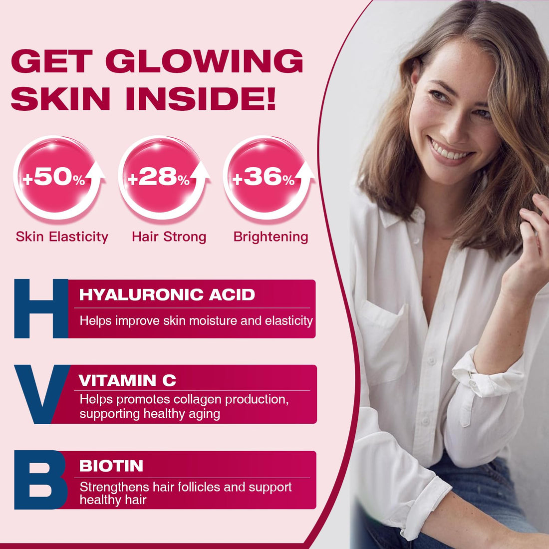 Multi Collagen Peptides Powder with Probiotics - Type I II III V X - Hydrolyzed Collagen Peptides with Multivitamins, Hyaluronic Acid & Biotin - Support Skin Hair Nail Joints & Gut, 35 Servings