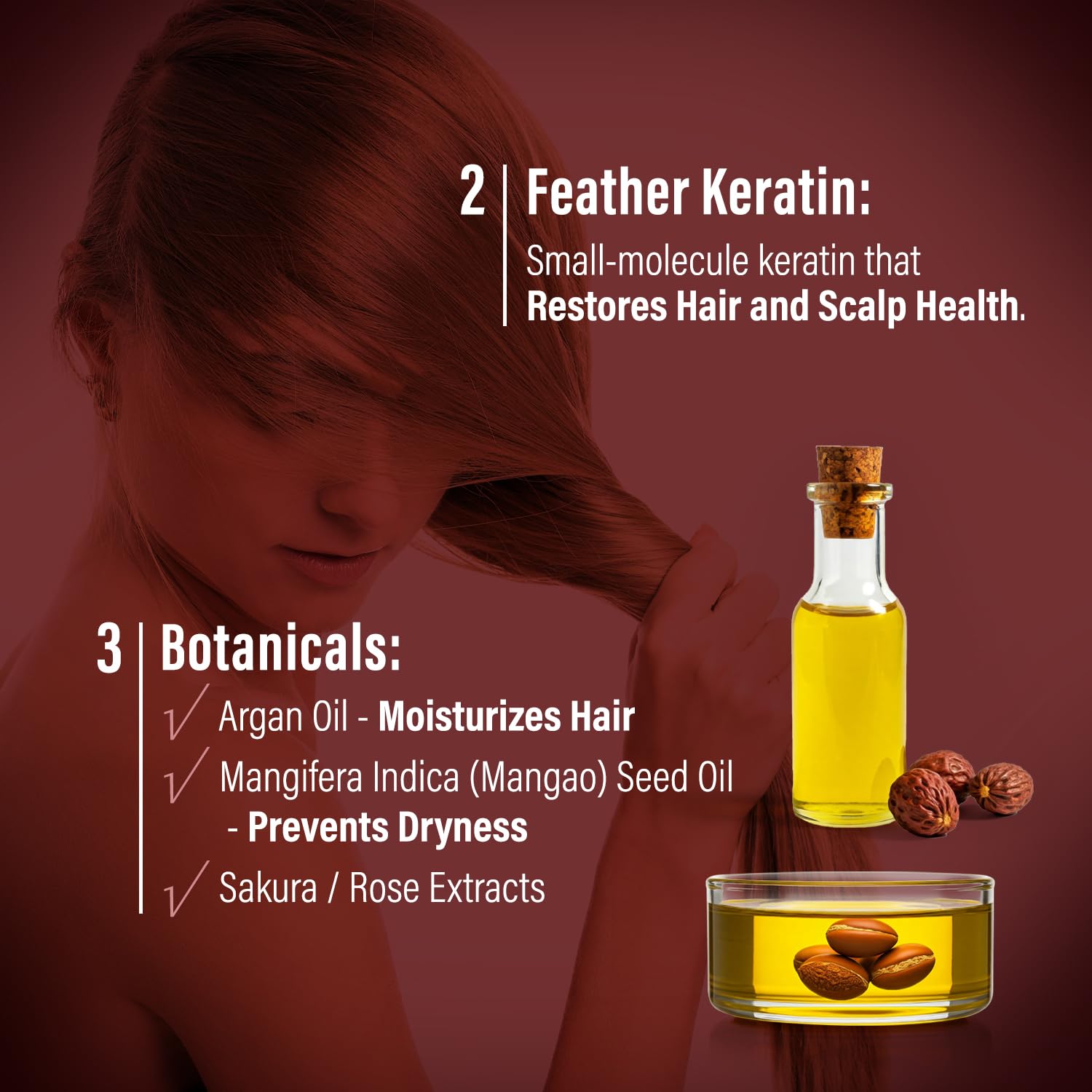 Moist Diane Keratin Shampoo for Hair Loss & Itchy Scalp Men & Women, Organic Shampoo with Argan Oil & Wasabi from Japan, Dry Scalp Solution for Hair Thickening, EXTRA HAIR FALL CONTROL, 15.2 Fl Oz