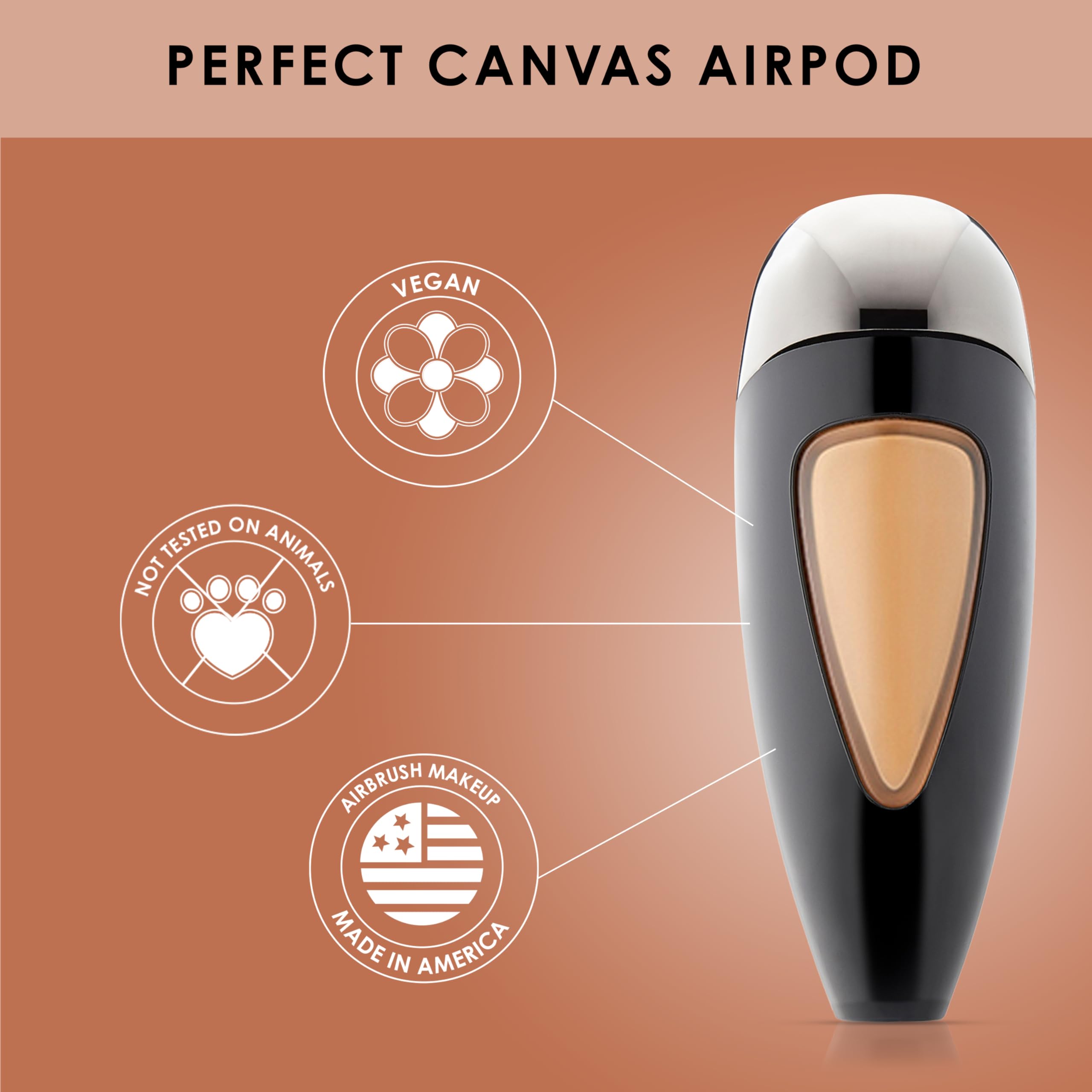 Temptu Perfect Canvas Hydra Lock Airbrush Foundation Airpod, Vanilla, 0.41 Fl Oz