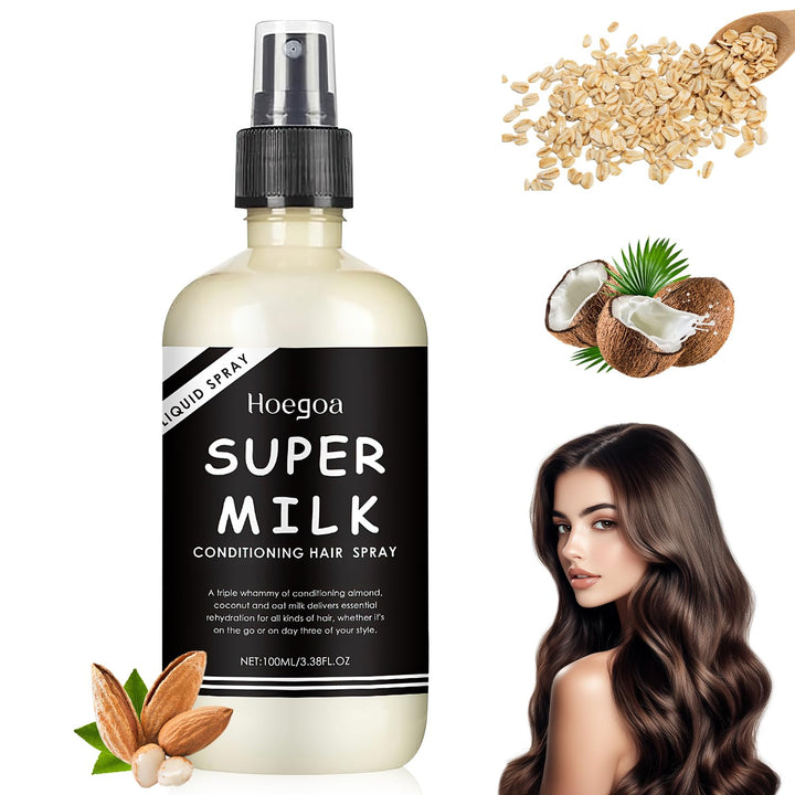 dokwiz Super Milk Conditioning Hair Mist, Supermilk Hair Primer Conditioner, Supermilk Lush Conditioning Hair Primer, Super-Milk Hair Conditioner Spray Smooth Hair Care (100ml)