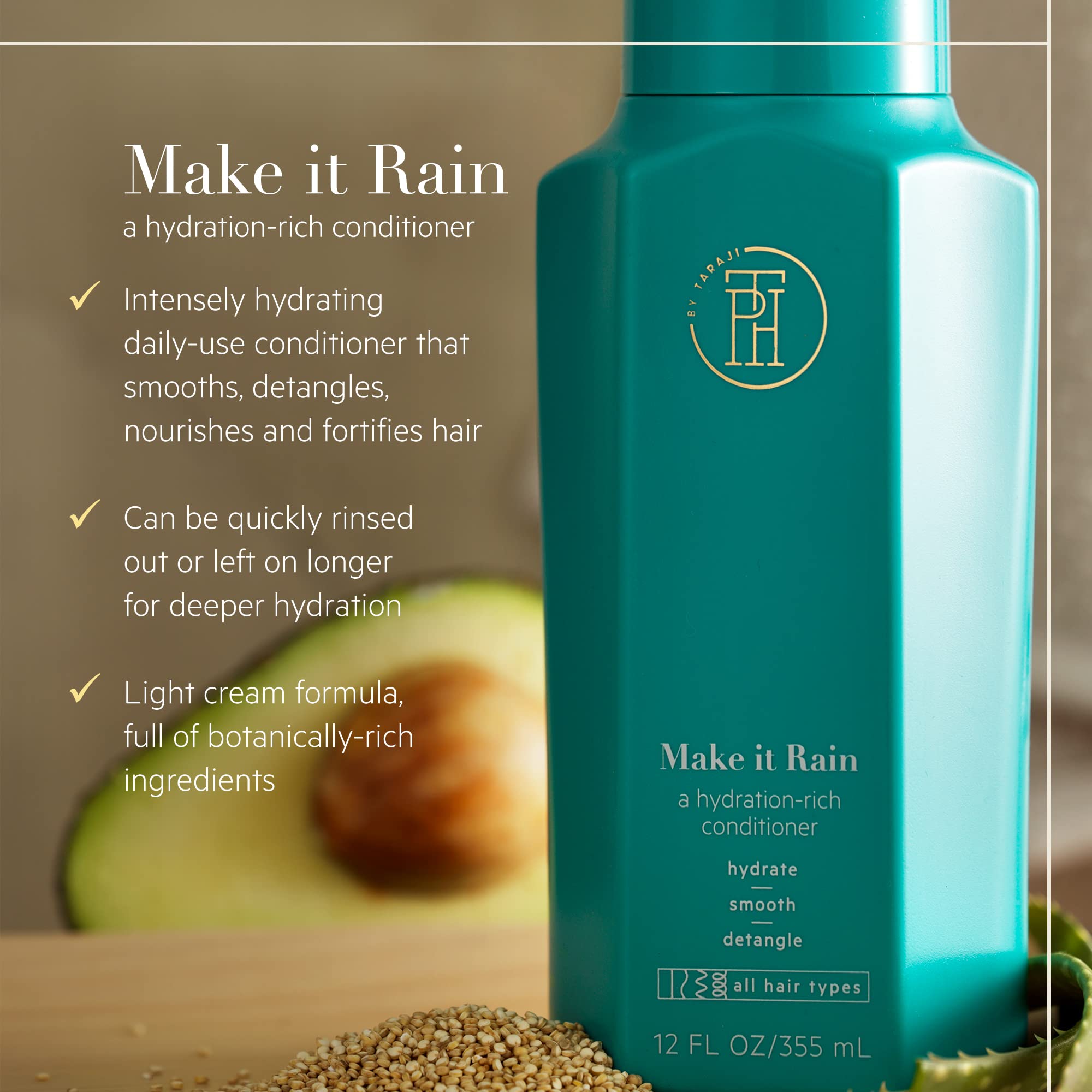 TPH by Taraji Make it Rain Hydrating Conditioner  12oz (Pack of 2)