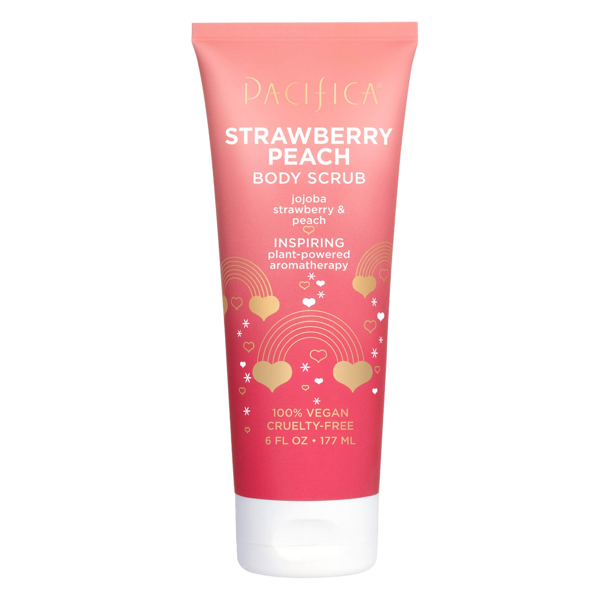 Pacifica Strawberry Peach Body scrub, Pink, 6 Fl Oz